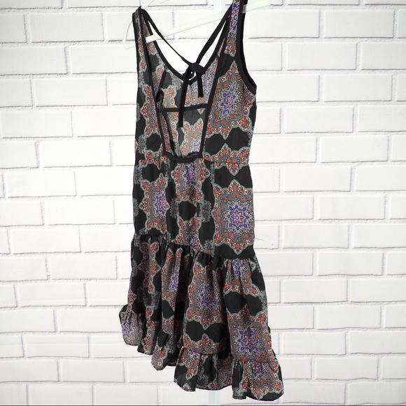 Band of Gypsies XS black kaleidoscope mini dress - Picture 5 of 8